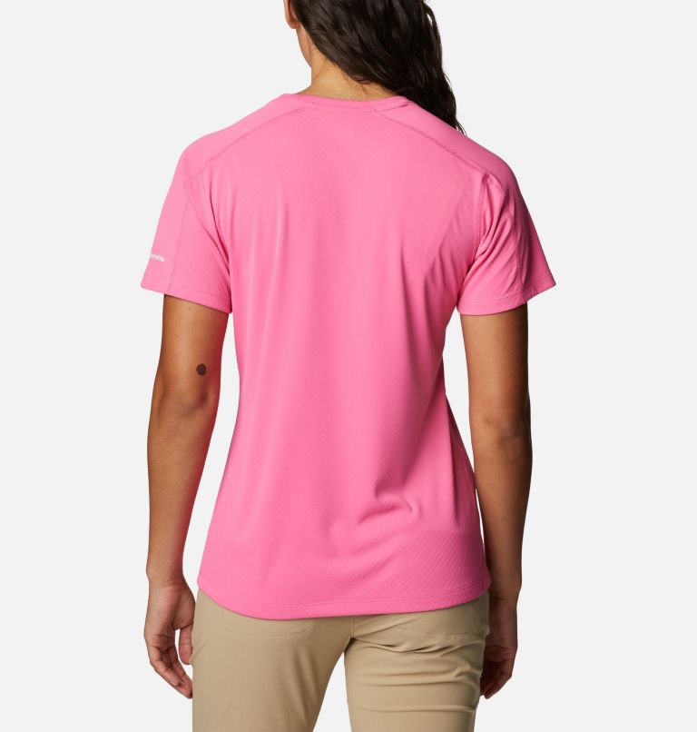 Women's Zero Rules Technical T-Shirt, Color: Wild Geranium, CSC Branded Graphic, image 2