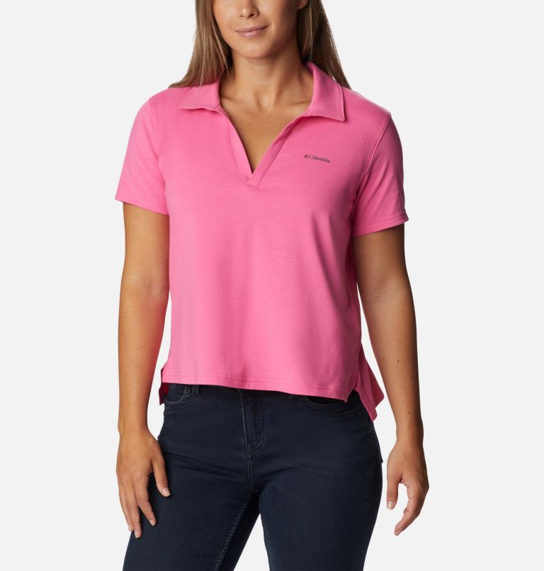W Sun Trek Polo | 656 | S, Color: Wild Geranium, image 5