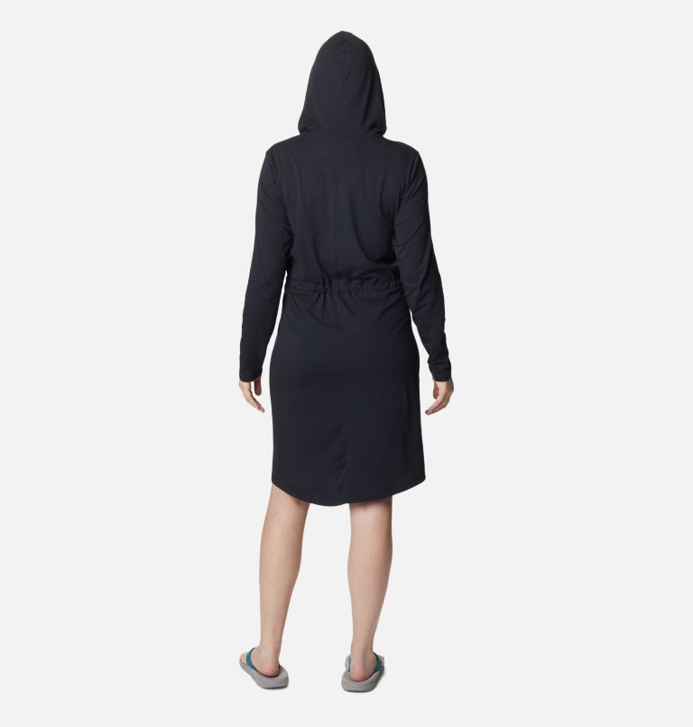 Women's Sun Trek Hooded Coverup, Color: Black, image 2