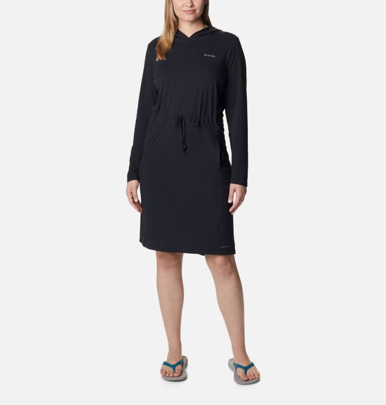 Robe à capuchon Sun Trek Femme, Color: Black, image 1