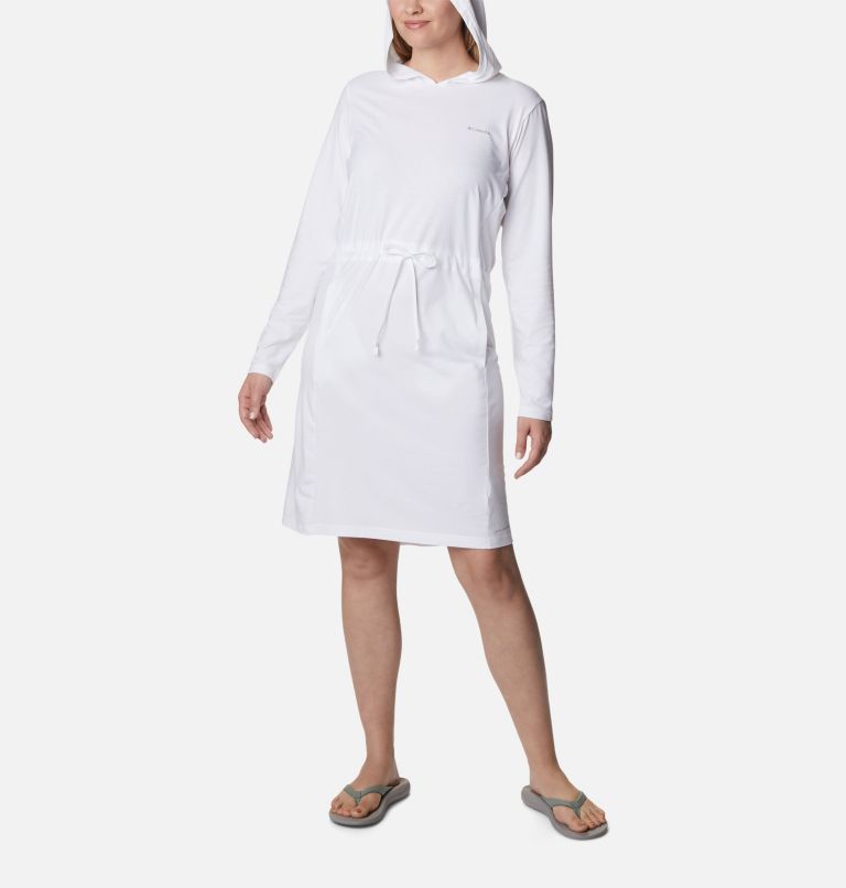 Thumbnail: Robe à capuchon Sun Trek Femme, Color: White, image 5