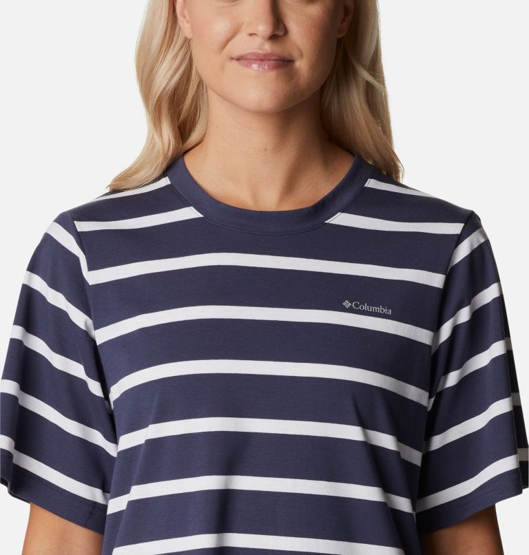 Women's Sun Trek T-Shirt Dress, Color: Nocturnal Sunrise Stripe, image 4