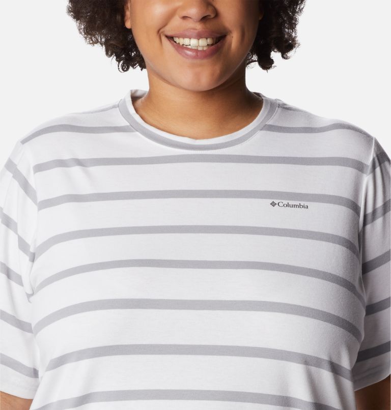 Robe t-shirt Sun Trek Femme - Grandes tailles, Color: White Sunrise Stripe, image 4