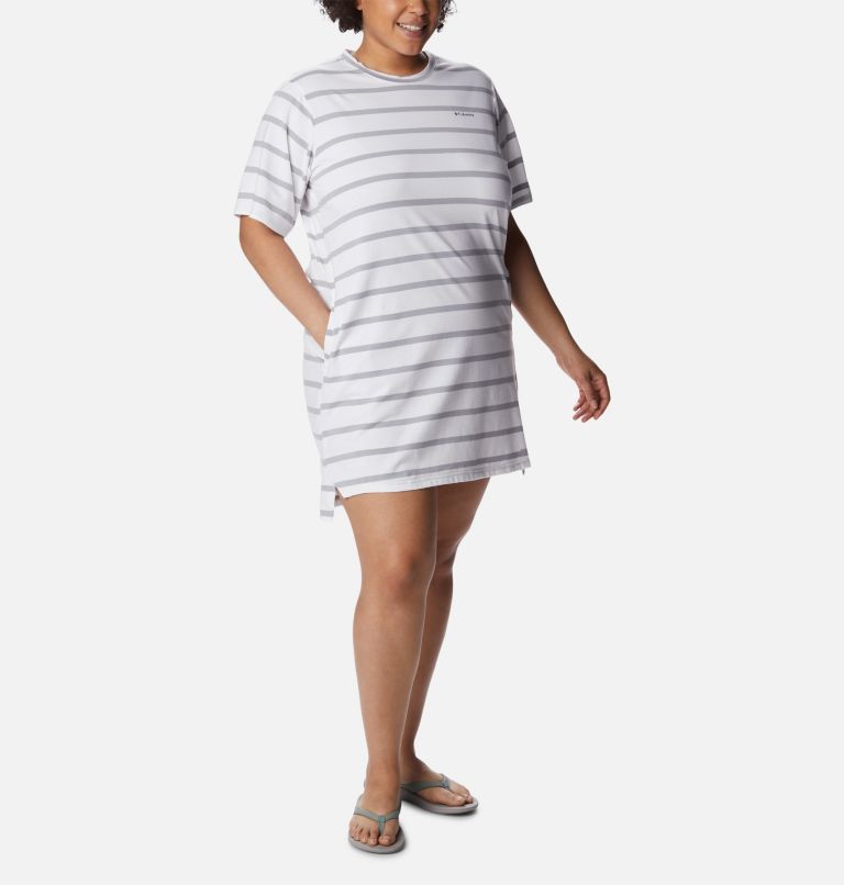Robe t-shirt Sun Trek Femme - Grandes tailles, Color: White Sunrise Stripe, image 5