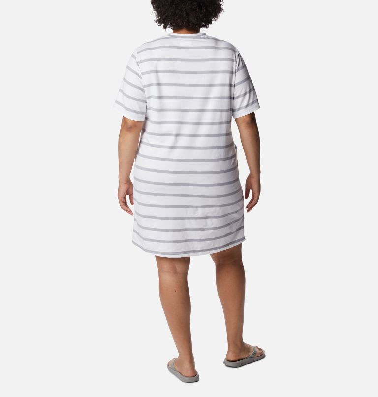 Robe t-shirt Sun Trek Femme - Grandes tailles, Color: White Sunrise Stripe, image 2