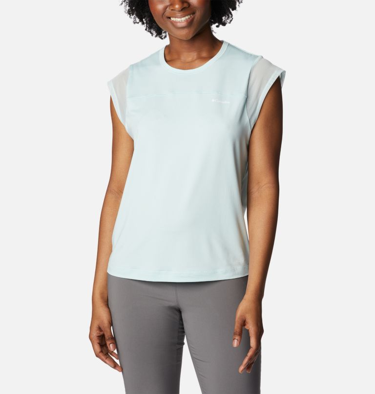Women's Spring Canyon Short Sleeve T-Shirt, Color: Icy Morn