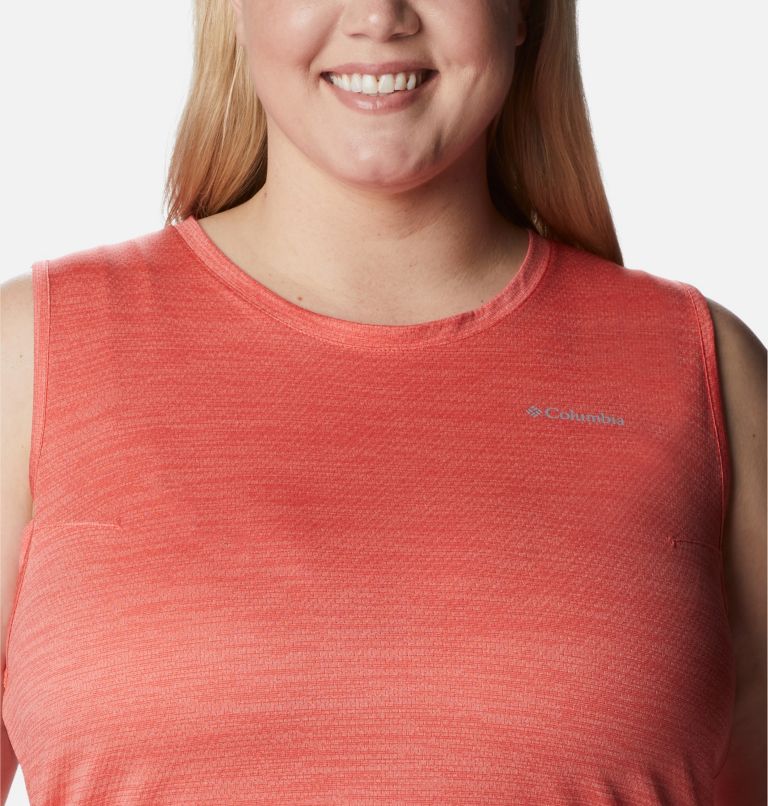 Women's Alpine Chill Zero Tank - Plus Size, Color: Red Hibiscus Heather, image 4