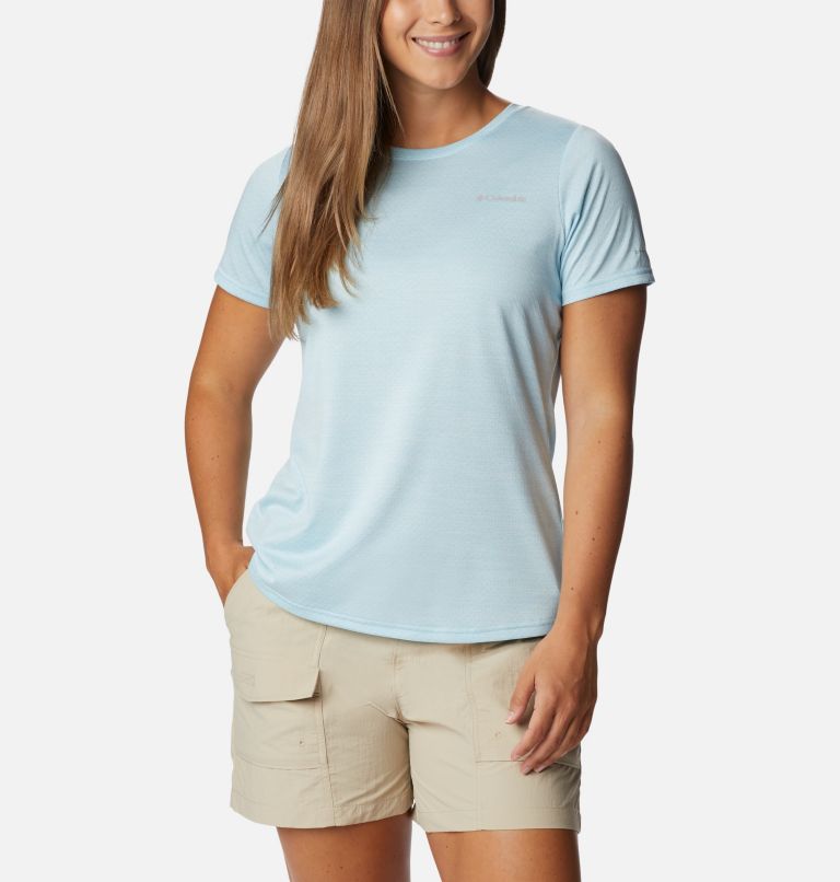 Thumbnail: Women's Alpine Chill Zero Short Sleeve Shirt, Color: Spring Blue Heather, image 1