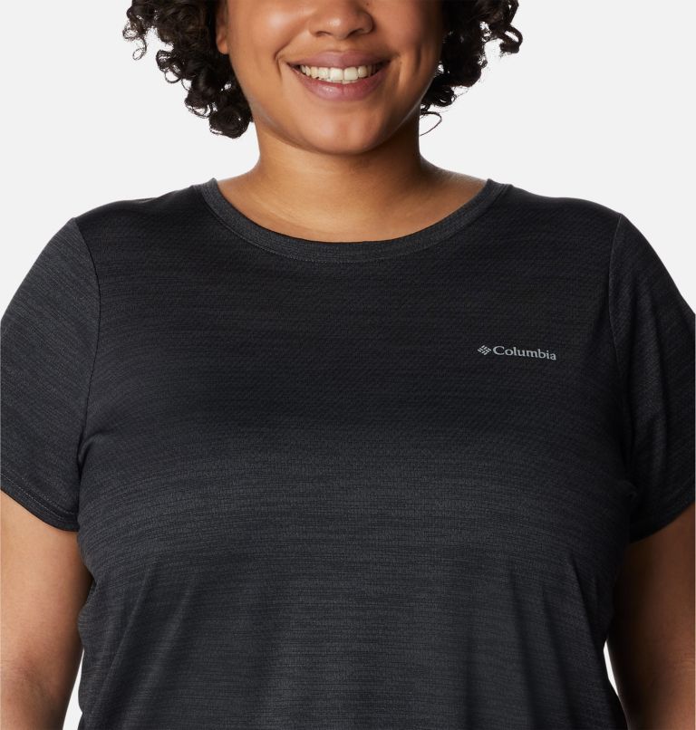 Thumbnail: Women's Alpine Chill Zero Short Sleeve Shirt - Plus Size, Color: Black Heather, image 4