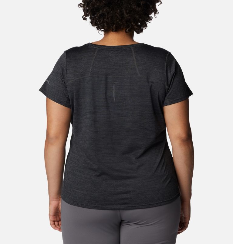 Thumbnail: Women's Alpine Chill Zero Short Sleeve Shirt - Plus Size, Color: Black Heather, image 2