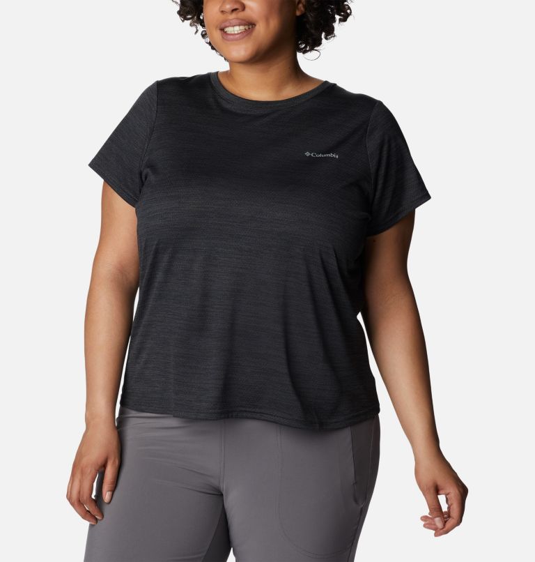 Thumbnail: Women's Alpine Chill Zero Short Sleeve Shirt - Plus Size, Color: Black Heather, image 1
