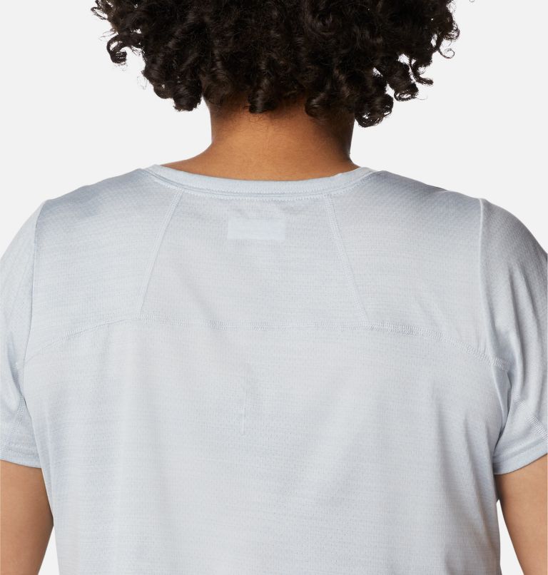Thumbnail: Women's Alpine Chill Zero Short Sleeve Shirt - Plus Size, Color: White Heather, image 5