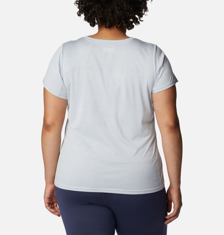 Thumbnail: Women's Alpine Chill Zero Short Sleeve Shirt - Plus Size, Color: White Heather, image 2