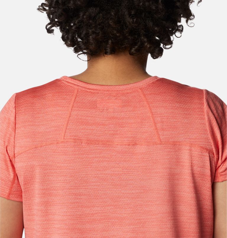 Women's Alpine Chill Zero Short Sleeve Shirt - Plus Size, Color: Red Hibiscus Heather