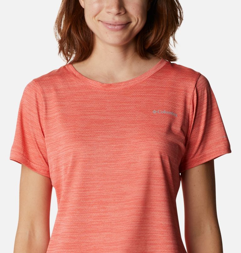 Thumbnail: Women’s Alpine Chill Zero Technical T-Shirt, Color: Red Hibiscus Heather, image 4