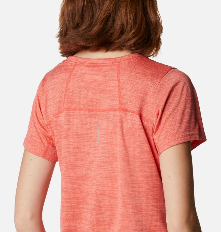 Thumbnail: Women’s Alpine Chill Zero Technical T-Shirt, Color: Red Hibiscus Heather, image 5