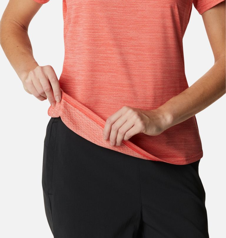 Thumbnail: Women’s Alpine Chill Zero Technical T-Shirt, Color: Red Hibiscus Heather, image 6