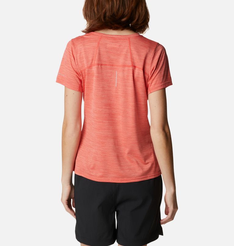 Women’s Alpine Chill Zero Technical T-Shirt, Color: Red Hibiscus Heather, image 2