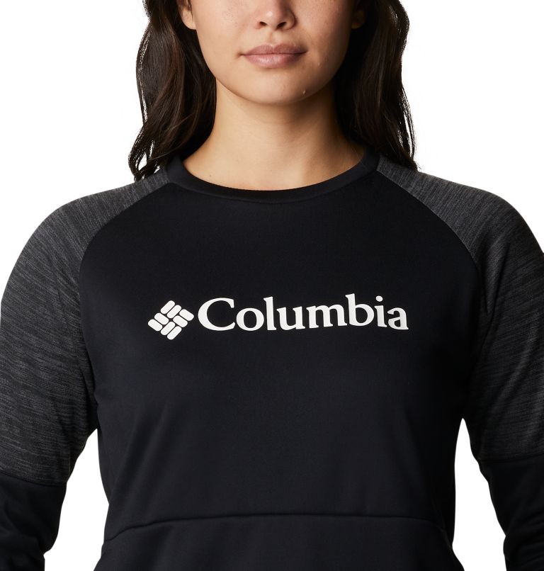 Women's Windgates Crew Sweatshirt, Color: Black, Black Heather, image 4