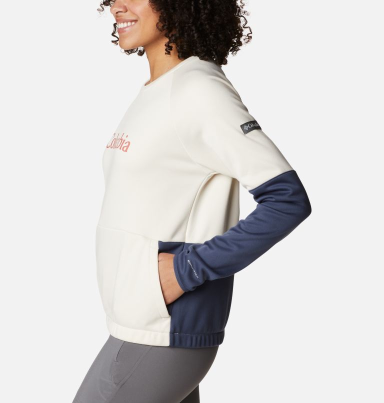 Women's Windgates Crew Sweatshirt, Color: Chalk, Nocturnal, image 3