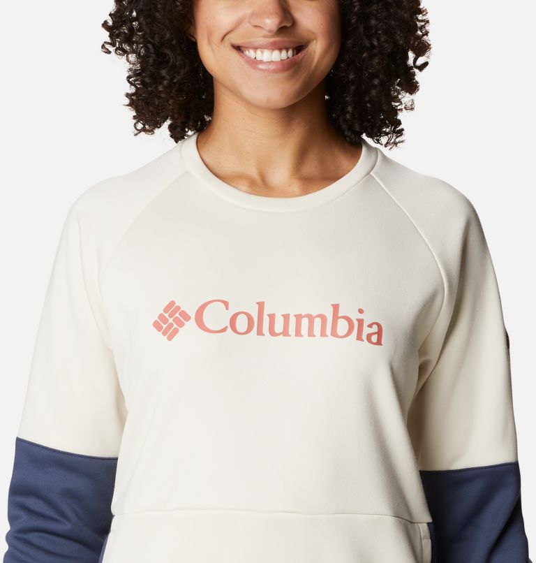 Women's Windgates Crew Sweatshirt, Color: Chalk, Nocturnal, image 4