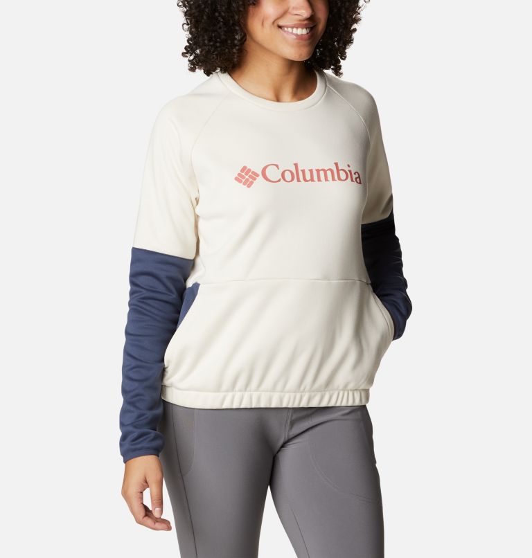 Women's Windgates Crew Sweatshirt, Color: Chalk, Nocturnal, image 5