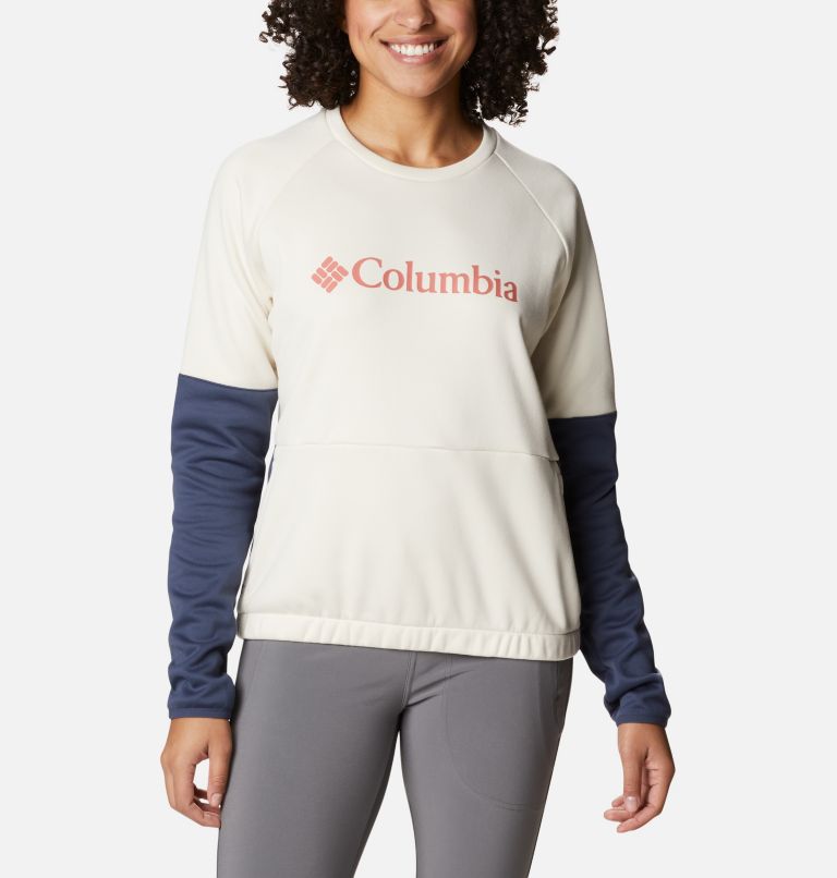Women's Windgates Crew Sweatshirt, Color: Chalk, Nocturnal, image 1
