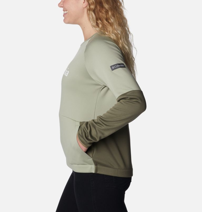 Thumbnail: Women's Windgates Crew Sweatshirt, Color: Safari, Stone Green, image 3