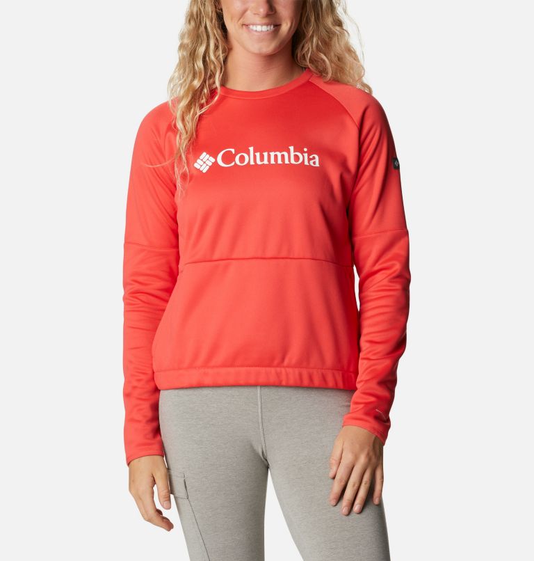Thumbnail: Women's Windgates Crew Sweatshirt, Color: Red Hibiscus, image 1