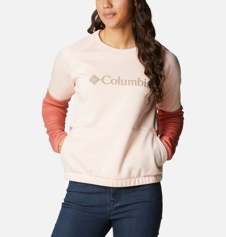 Women’s Windgates Sweatshirt, Color: Peach Blossom, Dark Coral, image 5