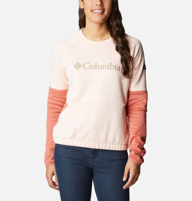Thumbnail: Women’s Windgates Sweatshirt, Color: Peach Blossom, Dark Coral, image 1