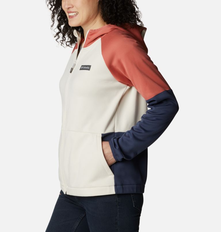 Women's Windgates Full Zip Fleece Jacket, Color: Chalk, Nocturnal, image 3