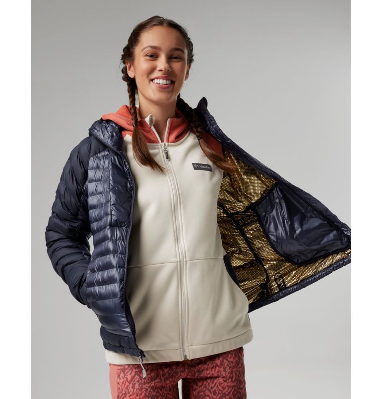 Women's Windgates Full Zip Fleece Jacket, Color: Chalk, Nocturnal, image 8