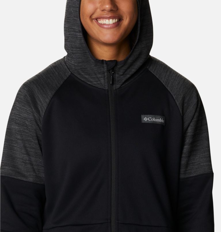 Women’s Windgates Full-Zip Hoodie, Color: Black, Black Heather, image 4