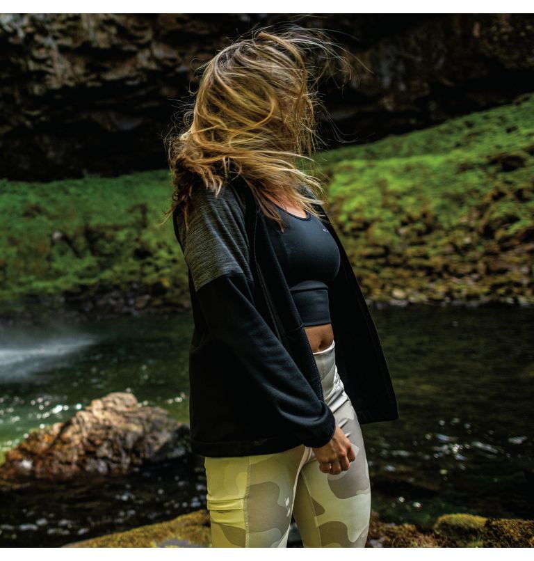 Women’s Windgates Full-Zip Hoodie, Color: Black, Black Heather, image 9