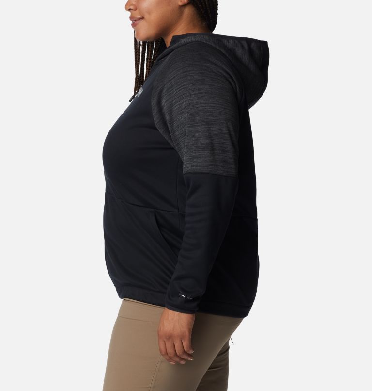 Thumbnail: Women's Windgates Full Zip Fleece Jacket - Plus Size, Color: Black, Black Heather, image 3