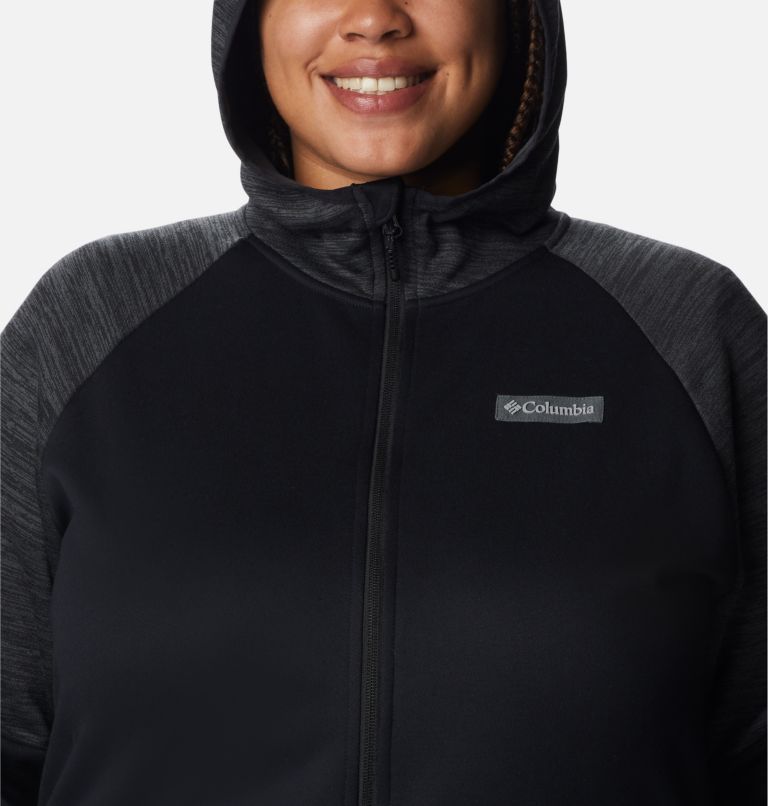 Thumbnail: Women's Windgates Full Zip Fleece Jacket, Color: Black, Black Heather, image 4