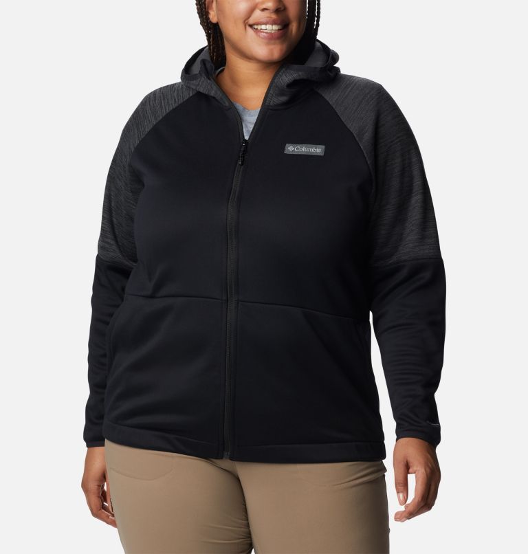 Women's Windgates Full Zip Fleece Jacket, Color: Black, Black Heather, image 1