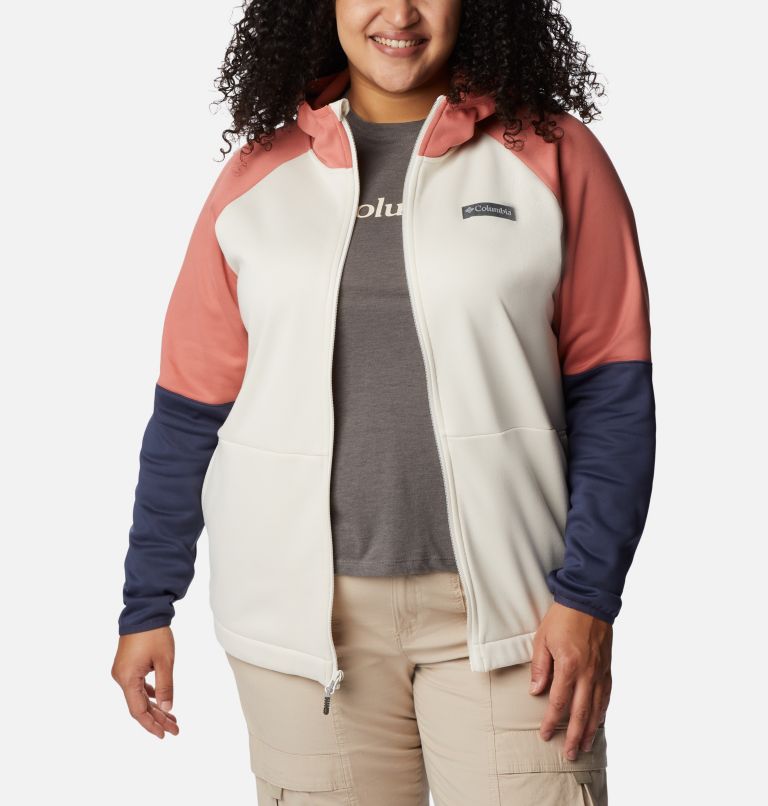 Thumbnail: Women's Windgates Full Zip Fleece Jacket - Plus Size, Color: Chalk, Nocturnal, image 6