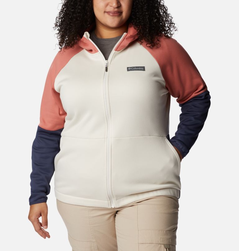 Thumbnail: Women's Windgates Full Zip Fleece Jacket - Plus Size, Color: Chalk, Nocturnal, image 1
