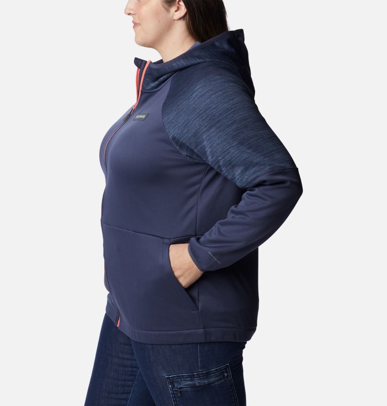 Thumbnail: Women's Windgates Full Zip Fleece Jacket - Plus Size, Color: Nocturnal, Nocturnal Heather, image 3