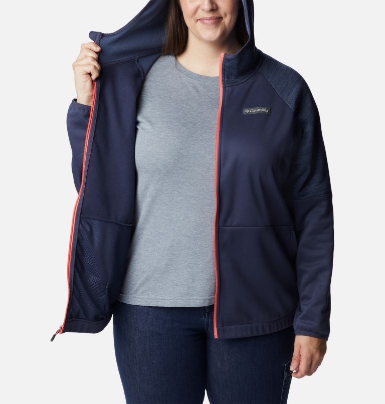 Thumbnail: Women's Windgates Full Zip Fleece Jacket - Plus Size, Color: Nocturnal, Nocturnal Heather, image 5