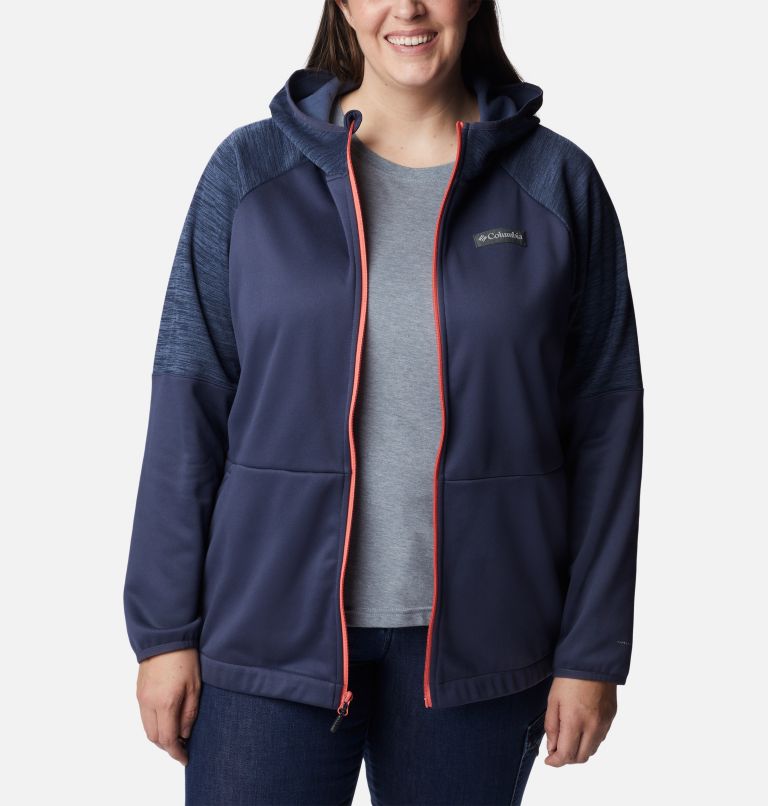 Thumbnail: Women's Windgates Full Zip Fleece Jacket - Plus Size, Color: Nocturnal, Nocturnal Heather, image 6