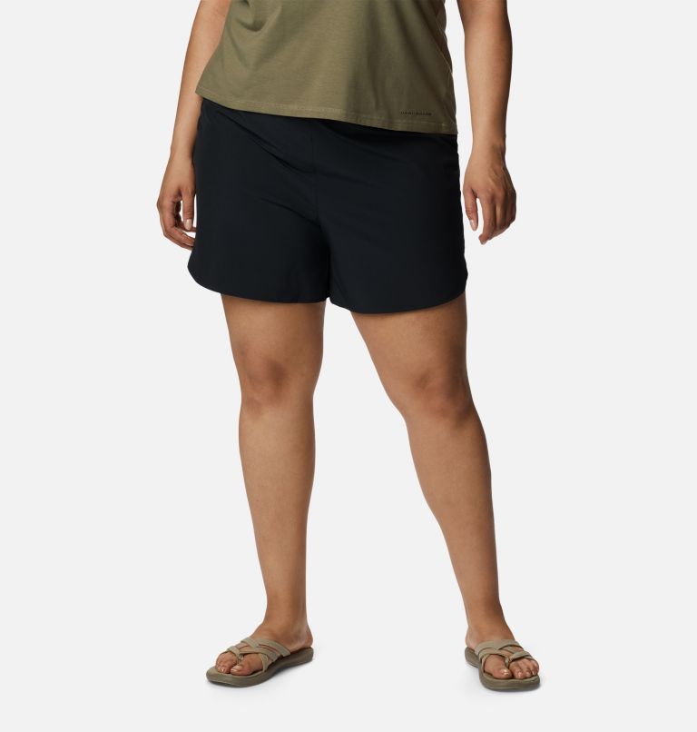 Thumbnail: Women's Columbia Hike Shorts - Plus Size, Color: Black, image 1
