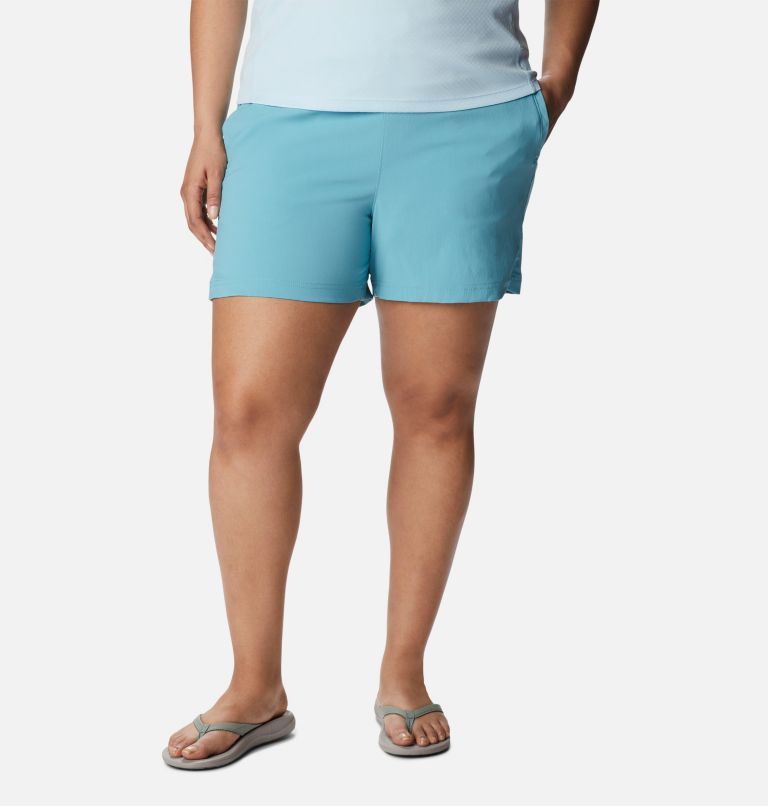 Thumbnail: Women's On The Go Shorts - Plus Size, Color: Sea Wave, image 1