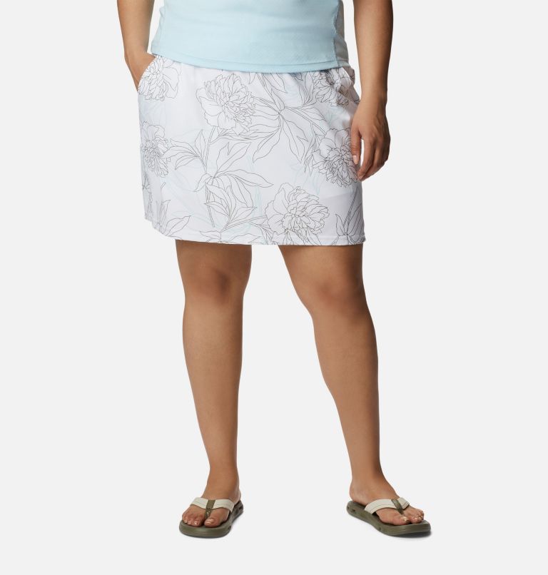 Jupe-short Alpine Chill Zero Femme - Grandes tailles, Color: White Leafy Lines Multi, image 1