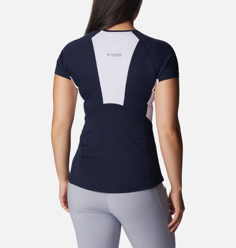 Women's Titan Pass Ice Short Sleeve Shirt, Color: Dark Nocturnal, image 2