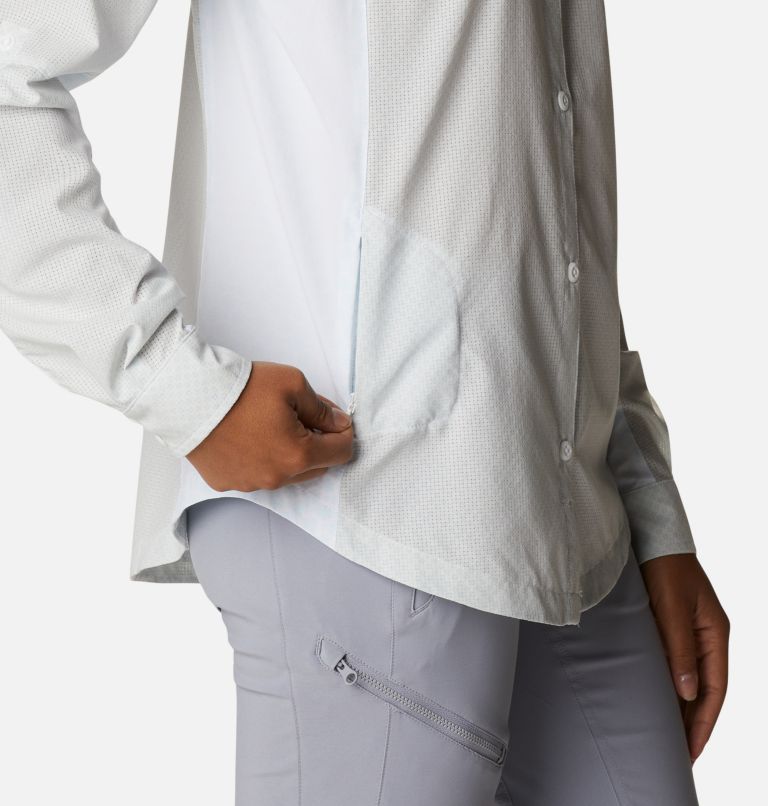 Thumbnail: Women's Titan Pass Irico Long Sleeve Shirt, Color: White Heather, image 6