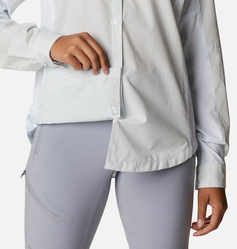 Thumbnail: Women's Titan Pass Irico Long Sleeve Shirt, Color: White Heather, image 7