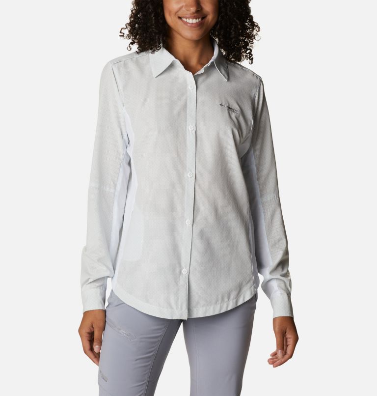Thumbnail: Women's Titan Pass Irico Long Sleeve Shirt, Color: White Heather, image 1